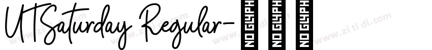 UTSaturday Regular字体转换